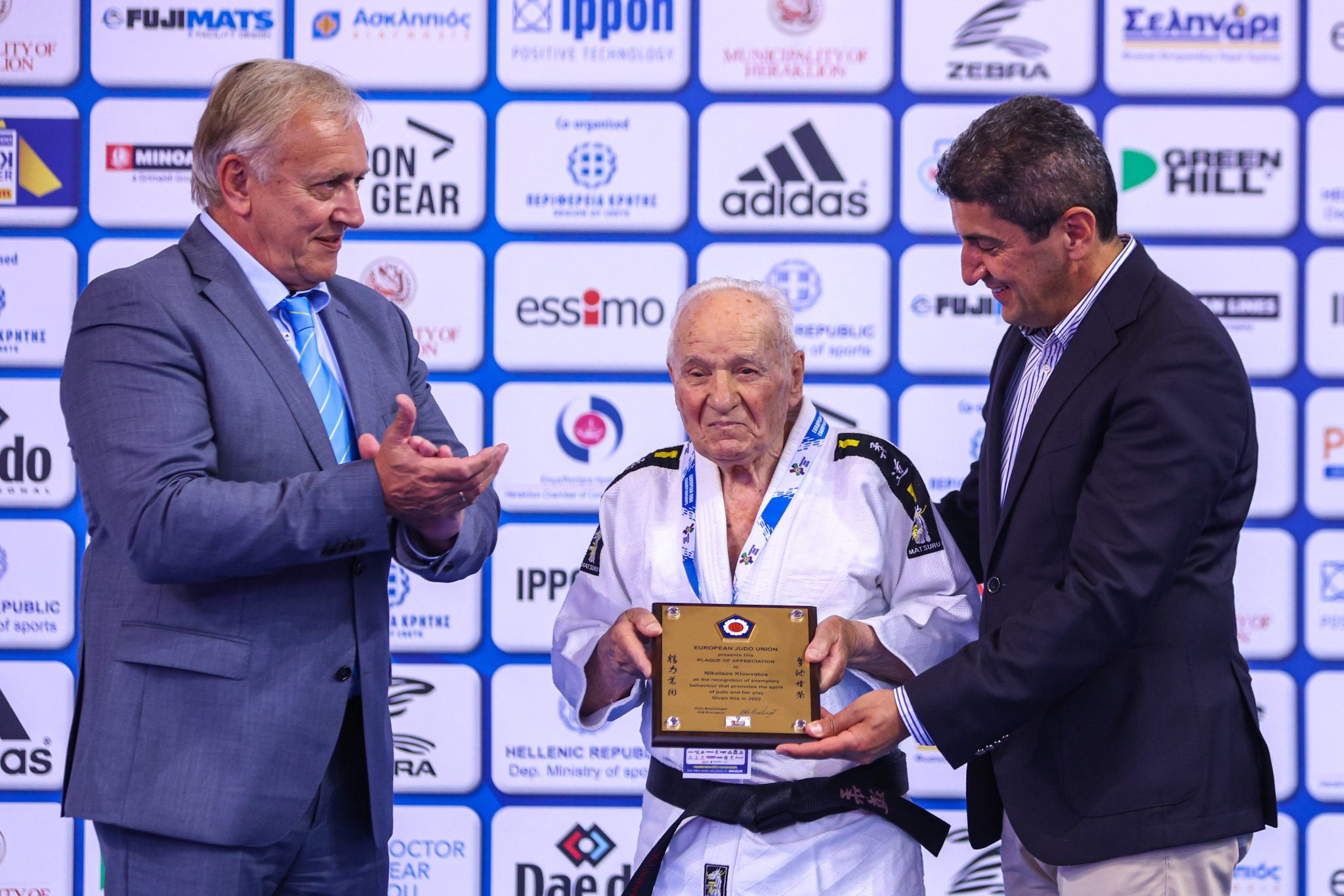 SPECIAL AWARDS DELIVERED BY EJU PRESIDENT AND HEAD REFEREE